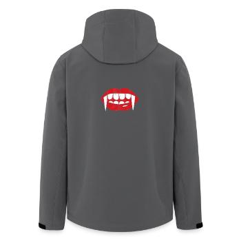 Fantasy / Dracula: Fangzähne - Vampirzähne - Recycelte Männer Softshell-Jacke von Stanley/Stella - Anthrazit - Hinten - AI Model Male 185 light (185cm)
