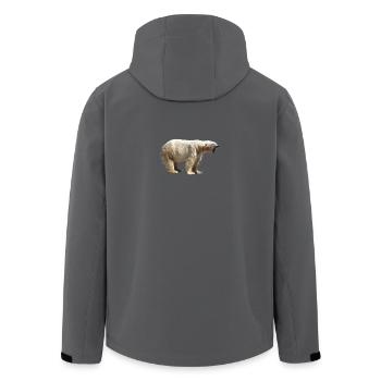 polar bear eisbaer nordpol north pole alaska11 - Recycelte Männer Softshell-Jacke von Stanley/Stella - Anthrazit - Hinten - AI Model Male 185 light (185cm)