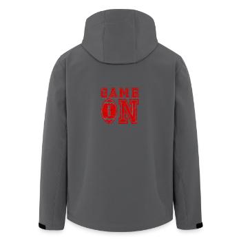 Super Bowl / Football: Game On - Recycelte Männer Softshell-Jacke von Stanley/Stella - Anthrazit - Hinten - AI Model Male 185 light (185cm)