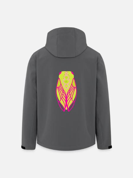 Fluoreszierende farbige Zikade - Recycelte Männer Softshell-Jacke von Stanley/Stella - Anthrazit