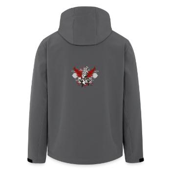 Music Is Love - Recycelte Männer Softshell-Jacke von Stanley/Stella - Anthrazit - Hinten - AI Model Male 185 light (185cm)