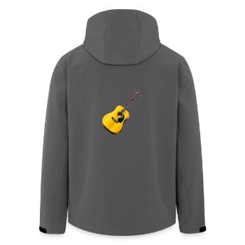 Gitarre - Recycelte Männer Softshell-Jacke von Stanley/Stella - Anthrazit - Hinten - AI Model Male 185 light (185cm)