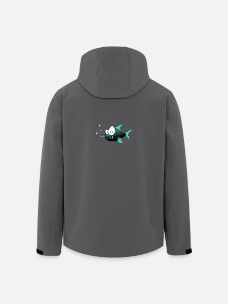 Fisch - Recycelte Männer Softshell-Jacke von Stanley/Stella - Anthrazit