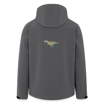 Geschenk Dinosaurier Fossil Kawaii Trex Comic Dino - Recycelte Männer Softshell-Jacke von Stanley/Stella - Anthrazit - Hinten - AI Model Male 185 light (185cm)