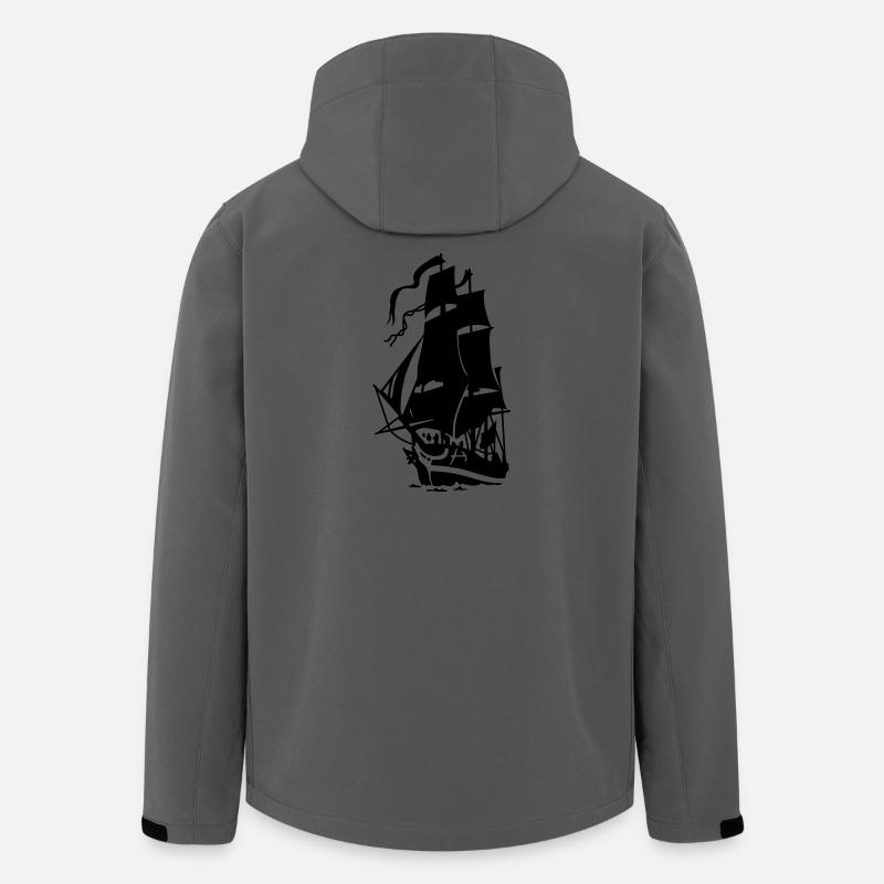 Segelschiff - Recycelte Männer Softshell-Jacke von Stanley/Stella - Anthrazit