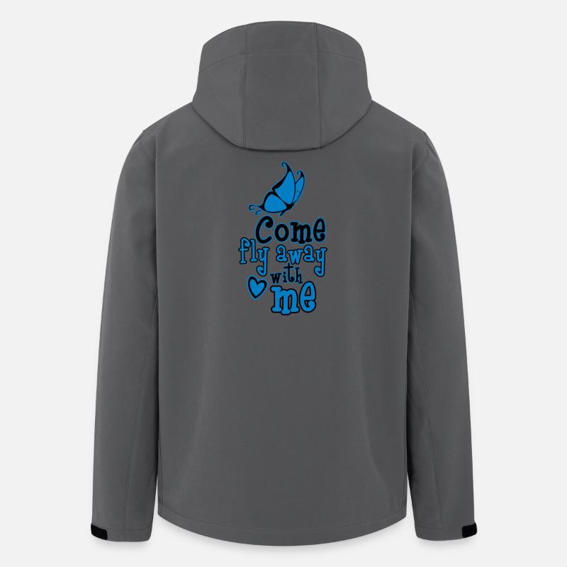 Komm, flieg mit mir weg - Recycelte Männer Softshell-Jacke von Stanley/Stella - Anthrazit