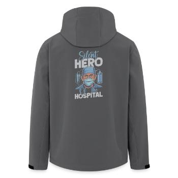 Anesthesiologist Silent Hero Anesthesia - Recycelte Männer Softshell-Jacke von Stanley/Stella - Anthrazit - Hinten - AI Model Male 185 light (185cm)