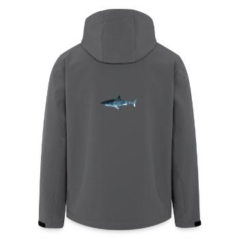 Großer weißer Hai - Recycelte Männer Softshell-Jacke von Stanley/Stella - Anthrazit - Hinten - AI Model Male 185 light (185cm)