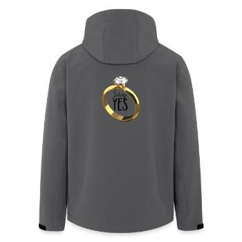 Sag ja! Heiratsantrag - Recycelte Männer Softshell-Jacke von Stanley/Stella - Anthrazit - Hinten - AI Model Male 185 light (185cm)