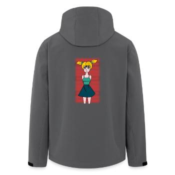 EHEFRAU. TOCHTER. JUGENDLICHER. FRAUENTAG - Recycelte Männer Softshell-Jacke von Stanley/Stella - Anthrazit - Hinten - AI Model Male 185 light (185cm)