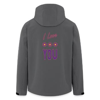PAAR. ICH HABE GERADE GEHEIRATET. Junggesellinnenabschied. HEILIGER VALENTINSTAG. MARIES - Recycelte Männer Softshell-Jacke von Stanley/Stella - Anthrazit - Hinten - AI Model Male 185 light (185cm)