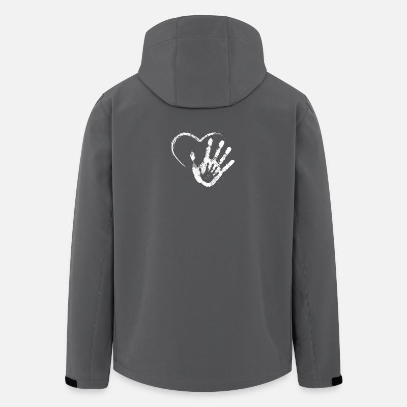 MAIN DANS LA MAIN - Veste softshell homme en polyester recyclé Stanley/Stella - charbon