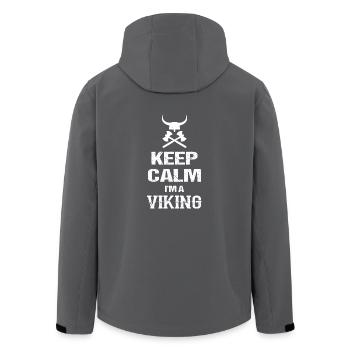 Keep Calm I'm A Viking I'm a Viking - Men’s Recycled Softshell Jacket by Stanley/Stella - anthracite - Back - AI Model Male 185 light (185cm)