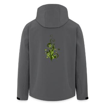 Abstrakte Pflanze - Blume - Flora - Recycelte Männer Softshell-Jacke von Stanley/Stella - Anthrazit - Hinten - AI Model Male 185 light (185cm)