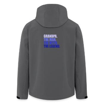 Opa Mann Mythos Legende Shirt Grandpa Geschenk - Recycelte Männer Softshell-Jacke von Stanley/Stella - Anthrazit - Hinten - AI Model Male 185 light (185cm)