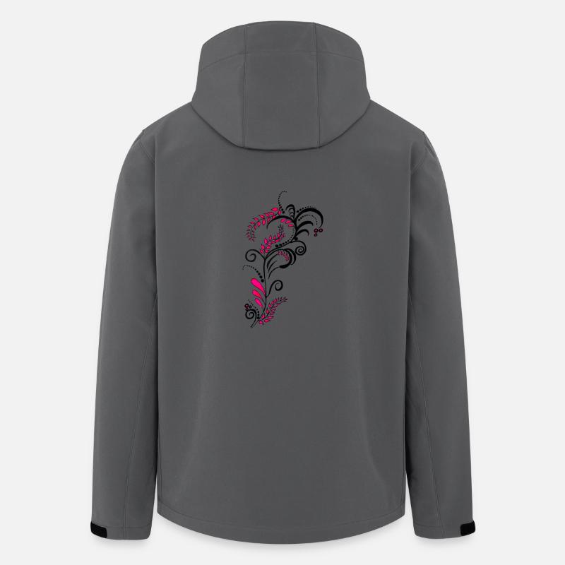 flower art - Recycelte Männer Softshell-Jacke von Stanley/Stella - Anthrazit