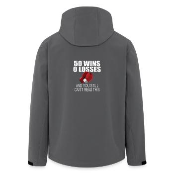 50 Wins 0 Losses Lustiges Boxing T-Shirt - Recycelte Männer Softshell-Jacke von Stanley/Stella - Anthrazit - Hinten - AI Model Male 185 light (185cm)