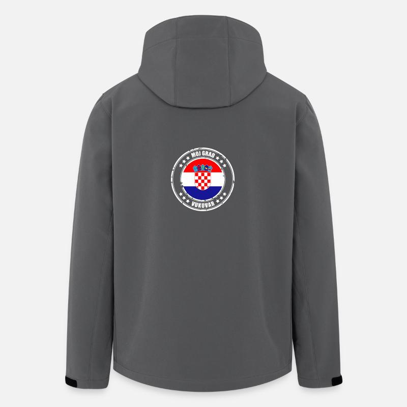 MOJ GRAD VUKOVAR - Veste softshell homme en polyester recyclé Stanley/Stella - charbon