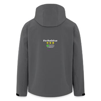 Fachabitur in progress / Schule / HATRIK DESIGN - Recycelte Männer Softshell-Jacke von Stanley/Stella - Anthrazit - Hinten - AI Model Male 185 light (185cm)