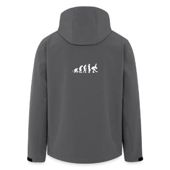 Schlittschuhe Schlittschuhlaufen Eiskunstlauf - Recycelte Männer Softshell-Jacke von Stanley/Stella - Anthrazit - Hinten - AI Model Male 185 light (185cm)