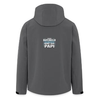 PAPI Superheld - Recycelte Männer Softshell-Jacke von Stanley/Stella - Anthrazit - Hinten - AI Model Male 185 light (185cm)