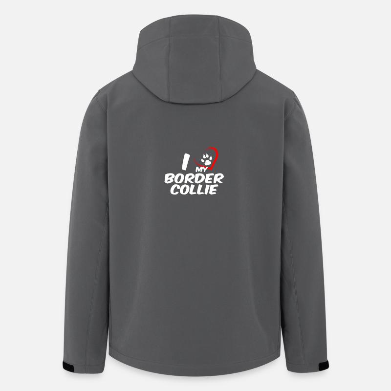 j'aime mon border collie - Veste softshell homme en polyester recyclé Stanley/Stella - charbon