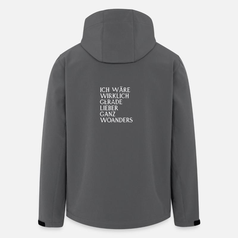 Ich wäre lieber woanders - Recycelte Männer Softshell-Jacke von Stanley/Stella - Anthrazit