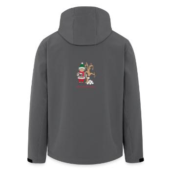 Schneeballschlacht Schneeball Schnee Winter Flocke - Recycelte Männer Softshell-Jacke von Stanley/Stella - Anthrazit - Hinten - AI Model Male 185 light (185cm)