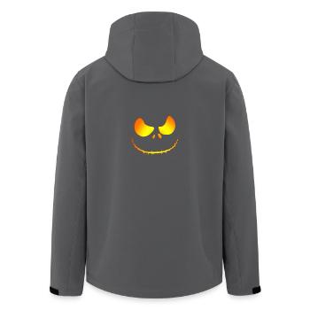 Halloween Kürbis Fratze - Geschenkidee Gesicht - Recycelte Männer Softshell-Jacke von Stanley/Stella - Anthrazit - Hinten - AI Model Male 185 light (185cm)