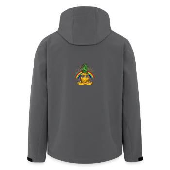 YOGA ANANAS / YOGI - Recycelte Männer Softshell-Jacke von Stanley/Stella - Anthrazit - Hinten - AI Model Male 185 light (185cm)