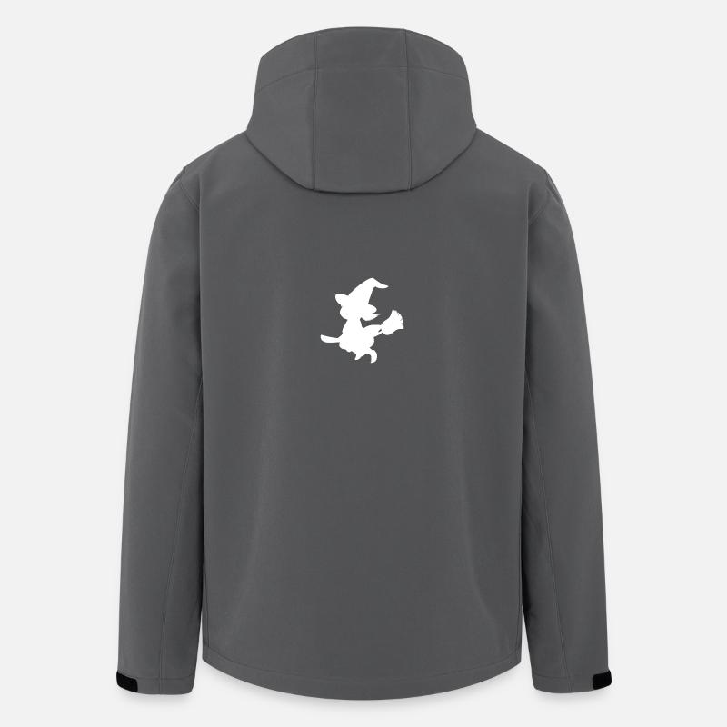 Sorcière, balai, sorcière - Veste softshell homme en polyester recyclé Stanley/Stella - charbon