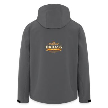 1991 Geburtsjahr - Recycelte Männer Softshell-Jacke von Stanley/Stella - Anthrazit - Hinten - AI Model Male 185 light (185cm)