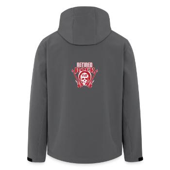 Retired Rock Star T-Shirt Gitarre Rente - Recycelte Männer Softshell-Jacke von Stanley/Stella - Anthrazit - Hinten - AI Model Male 185 light (185cm)