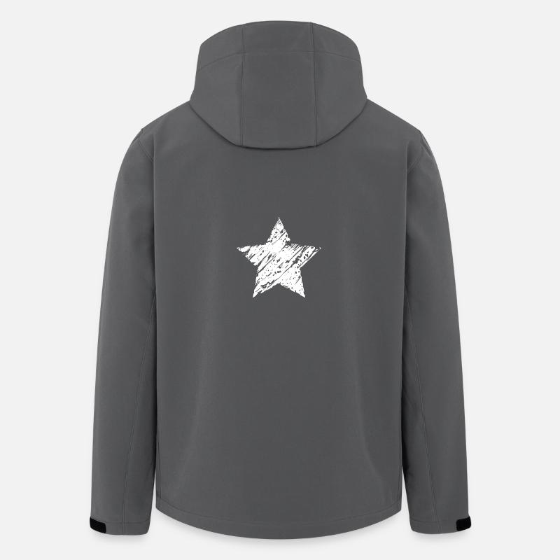 White Star - Recycelte Männer Softshell-Jacke von Stanley/Stella - Anthrazit