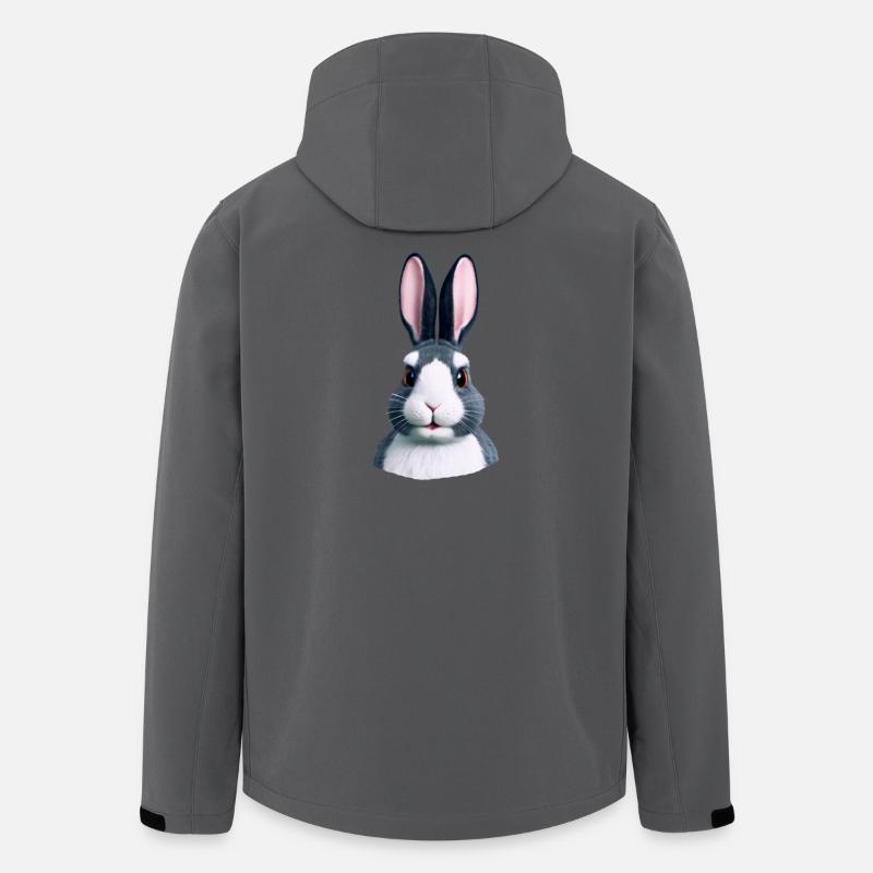 Rabbit - Not only at Easter - Men’s Recycled Softshell Jacket by Stanley/Stella - anthracite