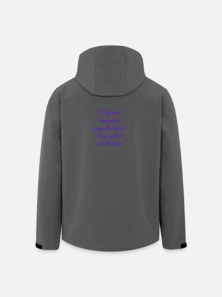 Elegante Schrift in Lila - Recycelte Männer Softshell-Jacke von Stanley/Stella - Anthrazit