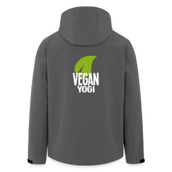 Vegan Yogi Shirt white - Recycelte Männer Softshell-Jacke von Stanley/Stella - Anthrazit - Hinten - AI Model Male 185 light (185cm)