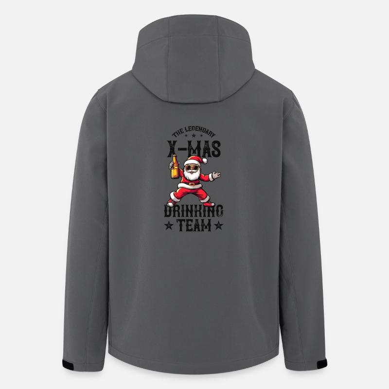 Christmas Drinking Team XMas Weihnachten - Recycelte Männer Softshell-Jacke von Stanley/Stella - Anthrazit