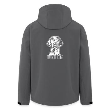Deutsche Dogge Harlekin Portrait Hunde Wilsigns - Recycelte Männer Softshell-Jacke von Stanley/Stella - Anthrazit - Hinten - AI Model Male 185 light (185cm)
