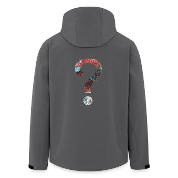 Abstract Question Mark - Recycelte Männer Softshell-Jacke von Stanley/Stella - Anthrazit - Hinten - AI Model Male 185 light (185cm)
