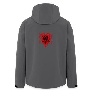 Albanien - Recycelte Männer Softshell-Jacke von Stanley/Stella - Anthrazit - Hinten - AI Model Male 185 light (185cm)
