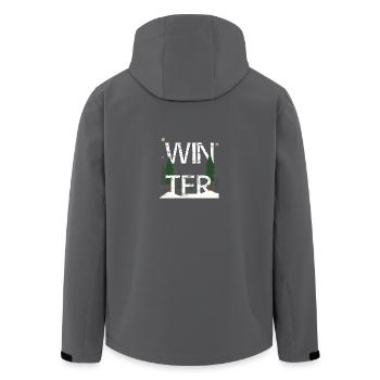 Winterlandschaft - Recycelte Männer Softshell-Jacke von Stanley/Stella - Anthrazit - Hinten - AI Model Male 185 light (185cm)
