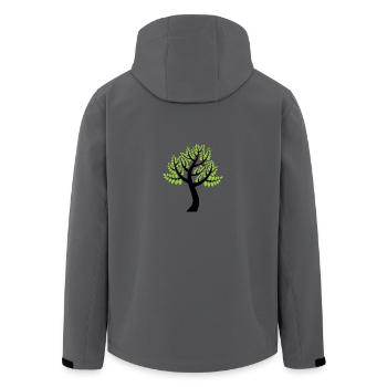 Natur - Recycelte Männer Softshell-Jacke von Stanley/Stella - Anthrazit - Hinten - AI Model Male 185 light (185cm)