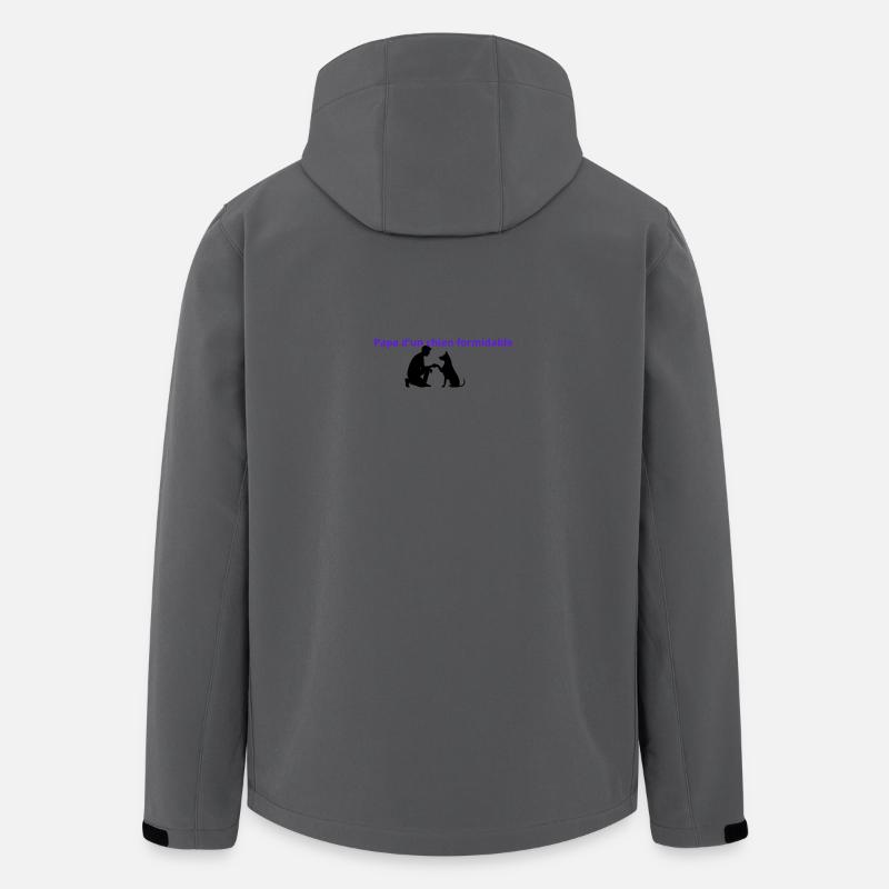 Papa_dun_chien_formidable - Veste softshell homme en polyester recyclé Stanley/Stella - charbon