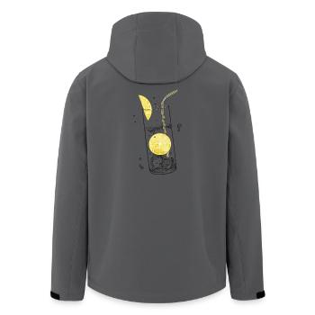 Zitronen Limonade Sommer Limo - Recycelte Männer Softshell-Jacke von Stanley/Stella - Anthrazit - Hinten - AI Model Male 185 light (185cm)