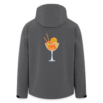 Eis Speiseeis Eiskrem Eiscreme Kugeleis Eisbecher - Recycelte Männer Softshell-Jacke von Stanley/Stella - Anthrazit - Hinten - AI Model Male 185 light (185cm)