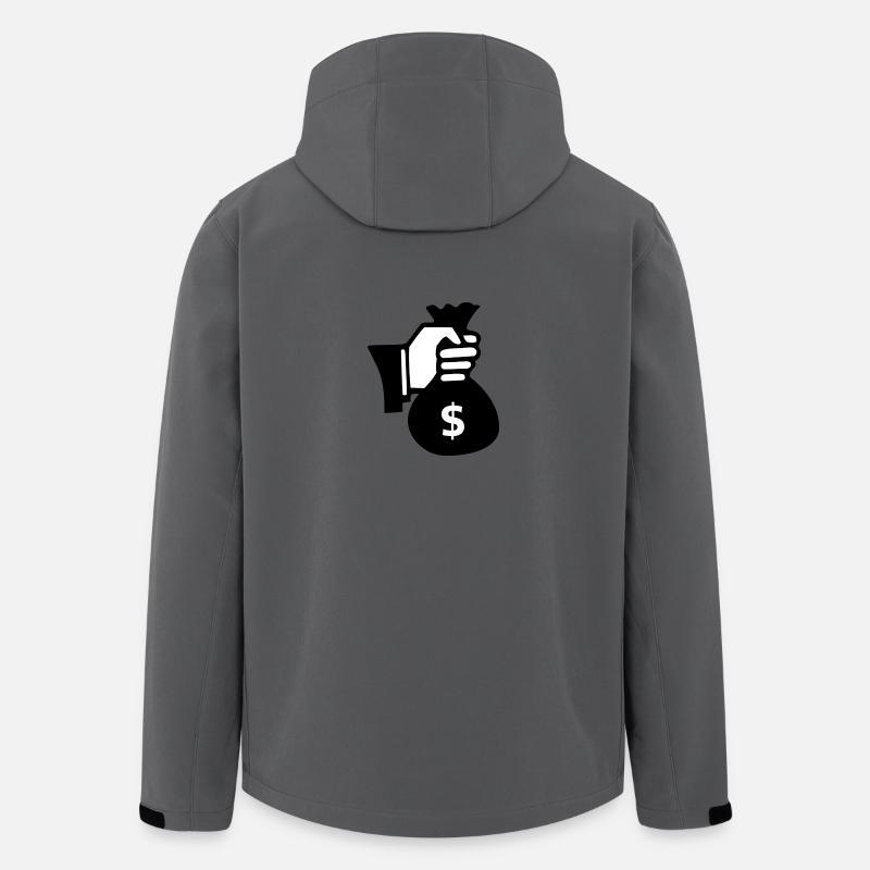Geldsack - Recycelte Männer Softshell-Jacke von Stanley/Stella - Anthrazit