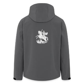 Ritter - Recycelte Männer Softshell-Jacke von Stanley/Stella - Anthrazit - Hinten - AI Model Male 185 light (185cm)