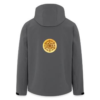 Solar-Mandalas - Recycelte Männer Softshell-Jacke von Stanley/Stella - Anthrazit - Hinten - AI Model Male 185 light (185cm)
