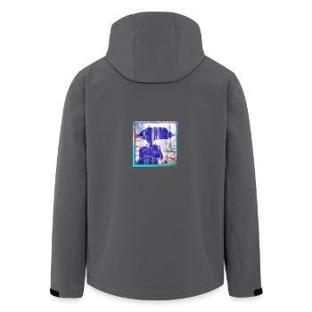 optische Täuschungen - Recycelte Männer Softshell-Jacke von Stanley/Stella - Anthrazit - Hinten - AI Model Male 185 light (185cm)